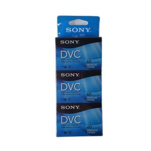SONY 3 Pack DVC 60 Minute Premium Digital Video Cassettes DVM60PRR/3 NEW